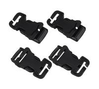 Angoily Mousquetons à Ouverture Rapide 4 Pièces Boucles pour Paquet à Dos et Gilet Tactique 2,5 CM Clips en Plastique Robuste Adaptés aux Équipements de Camping Noir