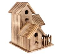 Angoily Nichoir Bois Créatif DIY pour Jardin Maison Oiseaux Extérieure Décoration Ornamentele pour Nichoir Hirondelles et Petit Nid Oiseaux