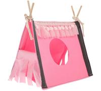 Angoily Nid Douillet pour Petits Animaux Confortable Refuge Chaud et Caché pour Cochon Chinchilla Hamster et Lapin Accessoire Habitat Hiver Cachette Cosy Rose