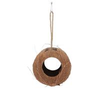 Angoily Nid Multifonction pour Oiseaux et Lézards en Coquille de Noix Naturelle Abri Deux Ouvertures 1 Pièce Adapté pour Perroquets Hamsters et Petits Animaux Usage en Cage et