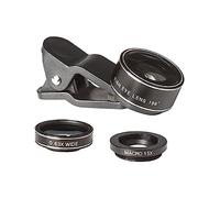 Angoily Objectif pour Téléphone avec Objectif Fisheye Super Grand Angle et Macro Fixation Facile