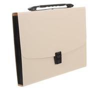 Angoily Organisateur de Fichiers Extensible Matériau Résistant avec Boucle Dossier Accordéon Grand Format pour Documents Reçus et Rangement Portable pour Étudiants et Bureau Beige