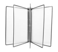 Angoily Organiseur Mural 5 Pages pour Dossiers A4, Classeur Suspendu en Fer et PVC Noir, Porte-Documents Gain de Place pour Bureau, Affichage Pratique et Accès Facile aux Fichiers