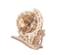 Angoily Ornement Bois DIY Forme de Globe Maquette Créative à Assembler Décoration Unique pour Maison et Bureau Kit de Construction Blocs de Bois