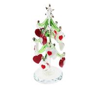 Angoily Ornement en Verre Transparent de Cœur 1 Pièce - Mini Centre de Table Saint-Valentin Décoratif pour Mariage Romantique, Sculpture Lumineuse pour Décoration Intérieure et Restaurant