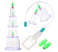 Angoily Outil de Ventouses Thérapeutiques en Plastique sans Bavure pour Relaxation Musculaire à Domicile, Kit de Ventouses sous Vide, 1 Set