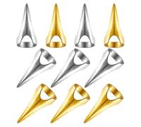 Angoily Outils de Coiffure pour Tresses en Métal Bagues Rétro Dorées et Argentées Accessoires de Séparation et Tressage pour Cosplay et Style Punk Lot de 10 Pièces pour Cheveux et