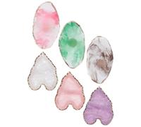 Angoily Palette pour Nail Art en Résine Or 6 Pièces Design Unique pour Mélange de Couleurs et Utilisation comme Accessoire Photo, pour Fondation et Création D'ongles
