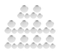Angoily Palettes de Fards à Paupières Vides 30 Pièces Godets Ronds en Aluminium 15Mm/20Mm/26Mm Accessoires Cosmétiques pour Maquillage DIY Rangement Compact et Léger pour Voyage