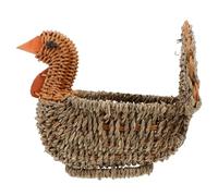 Angoily Panier Tressé de Rangement Panier de Salle de Bain Décoratif Main pour Ranger Fruits Cas