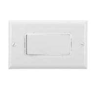 Angoily Panneau mural blanc pour interrupteur à bascule simple - Plaque d'interrupteur multifonctionnelle à commande unique pour la décoration du salon et de la maison