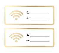 Angoily Panneau Mural Wi-Fi en Acrylique 2 Pièces 8×20 CM, Carte Indiquant Mot de Passe Réseau, Panneau de Couverture Wi-Fi pour Maison, Bureau et Espace Public