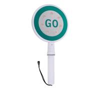 Angoily Panneau Stop Portable à LED Double Face, Signal de Circulation Stable en Plastique, pour Parkings et Zones de Construction, Lot de 3 Pièces sans Batterie