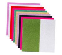 Angoily Papier Pailleté Coloré 100 Feuilles 15 CM Papier à Paillettes Simple Face 10 Couleurs Assorties Matériel de Bricolage Pratique pour Activités Créatives et Artisanat Fait Maison