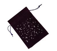 Angoily Paquet à Cordon en Flanelle pour Cartes de Tarot Motif Étoile et Lune 1 Pièce Paquet à Bijoux Pratique pour Présents et Rangement Fêtes