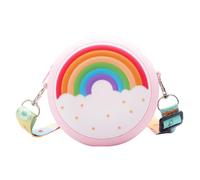 Angoily Paquet Bandoulière Fille en Silicone Arc-en-Ciel Fermeture Éclair Mode, Pratique et Léger pour Fête ou Shopping, Mini Paquet à Main Garçon et Filles Polyvalent