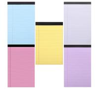 Angoily Paquet de 5 Bloc-notes de Brouillon 5x8, Pages Collées | Format Légal Portable, Pages Lisses Fixées, pour Listes Rapides au Bureau et Stylo