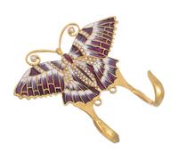 Angoily Patère Murale en Métal Émaillé Vintage Crochet Décoratif Double en Forme d'Insecte Petit Crochet Rétro Peint à la Main pour Manteaux Paquet à Main et Clés Décoration Murale