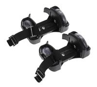 Angoily Patins à roulettes Flash Réglables Sangles Robustes pour Chaussures à roulettes Portables en PVC Noir Adaptés Patinage Urbain