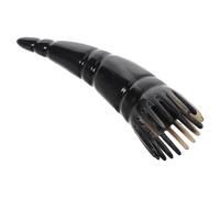 Angoily Peigne de Massage en Corne Naturelle de Bœuf Antistatique Grosse Taille 12-18 CM Brosse Lissante pour Soin Capillaire Manuel Massage du Cuir Chevelu et Gua Sha Corps