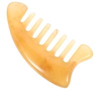 Angoily Peigne de Massage en Résine Antistatique à Dents Larges Peigne Triangulaire Léger pour Cuir Chevelu Stimulation Circulation Sanguine Soin Cheveux Usage Portable et Détente