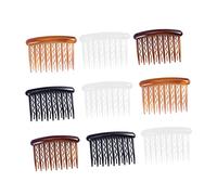 Angoily Peignes à Cheveux Latéraux en Plastique Léger 17 Dents Ondulées 48 Pièces Ensemble Peignes à Épingles à Cheveux pour Un Usage Quotidien