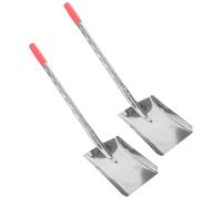 Angoily Pelle à Cendres en Métal Manche Long 2pcs pour Nettoyage Cheminée et Jardin, Légère et Robuste, pour Poêle et Sable