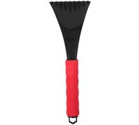 Angoily Pelle à Neige pour Extérieur Poignée Mousse Eva Rouge, Mini Grattoir à Glace Abs Résistant, Outil Multifonction de Déneigement Voiture et Dégivrage Pare-Brise, Design