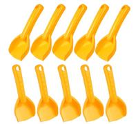 Angoily Pelles à Sable de Plage, Lot de 10 Pelles en Plastique, Petit Outil pour Bac à Sable, Jaune, Activités Estivales à La Plage
