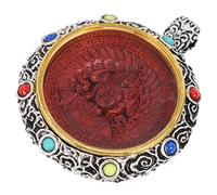 Angoily Pendentif de Santal Sculpté Main Charme Religieux Vintage Accessoire Diy pour Collier et Porte Clés Décor Durable et Compact