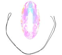 Angoily Pendentif Décoratif en Cristal 12 Cm Œuf Translucide, Breloque Fabrication de Bijoux, Pendentif Multi-usages pour Collier et Créations Artisanales