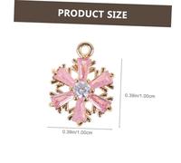 Angoily Pendentif Flocon De Neige En Cuivre Rose 2 Pièces, Accessoire De Bijouterie Diy, Décoratif Pour Bracelets Et Colliers, Présent Noël Hivernal Pour Amateurs De Bijoux Faits Main
