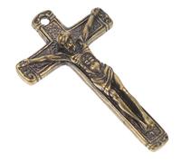 Angoily Pendentif rétro en forme de croix de Jésus en cuivre - Porte-clés unique - Durable et inoxydable - Pour sacs décoratifs à faire soi-même - Pour les amateurs de foi