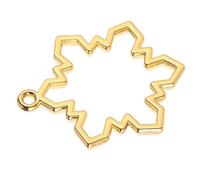 Angoily Pendentifs à Cadre En Alliage Flocon De Neige 10 Pcs Doré Ouvert Pour Fabrication De Bijoux Noël Fête Création Présent