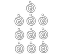 Angoily Pendentifs en Acier Inoxydable Spirale 10 Pièces DIY Bijoux Créatifs Unisexes Décoration Suspendue Fête Présent Artisanat