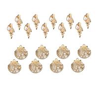 Angoily Pendentifs En Coquillage Pour Diy 20pcs Accessoires De Bijoux Coquillages Alliage Pendentifs Chics Fabrication De Bijoux Fête Des Mères Création De Coliers Et Boucles D'oreilles
