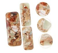Angoily Pendentifs Rectangulaires en Jade Coloré pour Bijoux DIY Kit de 3 Pièces Fournitures de Fabrication de Colliers et Boucles d'Oreilles Matériaux Solide Artisanat pour Adultes