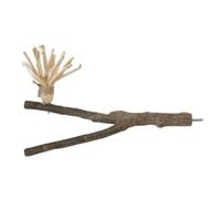 Angoily Perchoir pour Perroquet Bois Naturel à Mâcher pour Cage Support de Branche Décorative pour Oiseaux Plateforme de Jeu et Sécurisée