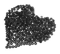 Angoily Perles D'espacement en Argile Polymère Rondes 6mm Noires | Fabrication de Bijoux Diy, Surface Lisse, Bords Arrondis, Lot Adapté aux Bracelets et Colliers