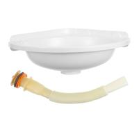 Angoily Petit lavabo mural, mini-vasque d'angle pour salle de bain, lavabo en plastique, lave-mains gain de place, lavabo mural pour balcon, camping-car