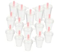 Angoily Pièces Modèle De Mini Tasse Modèle De Petites Tasses Tasse à Café Mignon Maison Enfant en Bas Âge Le Maçon Verre Glacé Nouveauté Ornement Transparent Plastique