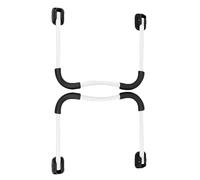 Angoily Pied de bureau pliable pour ordinateur portable - Pieds de rechange pour table de bar - Pied anti-chambre à coucher - Blanc - Support pour projets d'ordinateur noir - Pieds pratiques en fer