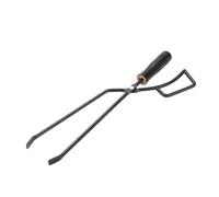 Angoily Pince à Charbon de Bois en Fer Manche Long Accessoire pour Barbecue Extérieur Pince à Charbon Robuste pour Manipulation Sûre du Bois Braises pour Grillades et Foyers
