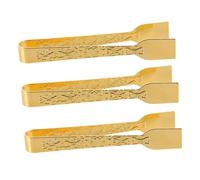 Angoily Pinces à Barbecue pour Grillades en Fer Couleur Or, Lot de 3pcs Design Arabe Artistique, Structure Stable, pour Décoration de Fête et Contemplation