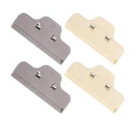 Angoily Pinces de cuisine 4 pièces, grandes pinces de maintien en plastique anti-poussière, usage polyvalent pour emballages alimentaires et projets créatifs Couleur Aléatoire