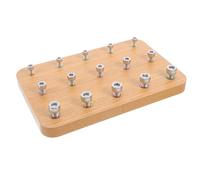 Angoily Planche D'exercice en Bois pour Rééducation Main Exercices de Coordination Œil-main et Réhabilitation des Doigts en Acier Inoxydable pour Centres et Domicile