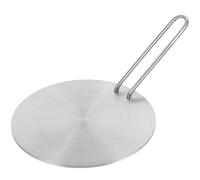 Angoily Plaque à Induction en Acier Inoxydable Argenté de 18 Cm Poignée Détachable, Diffuseur de Chaleur Pratique pour Améliorer la Cuisson Cuisine