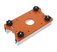 Angoily Plaque de Base de Défonceuse en Aluminium Solide, Plaque de Positionnement à Rainurer Système de Levage, Base de Routeur de Précision pour Travail du Bois et Montage sur Table