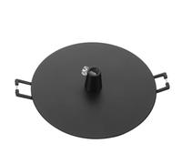 Angoily Plaque de lampe suspendue Encastrée Noire en Métal pour Lustres et Suspensions, Compatibilité Design Moderne et Forme Ronde Plate, pour Intérieurs et Spots encastrés