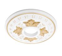 Angoily Plaque décorative pour plafonnier, Moulure décorative extérieure pour dissimuler une lampe, anneau rond en plâtre style européen, installation facile, pour salon et appartement